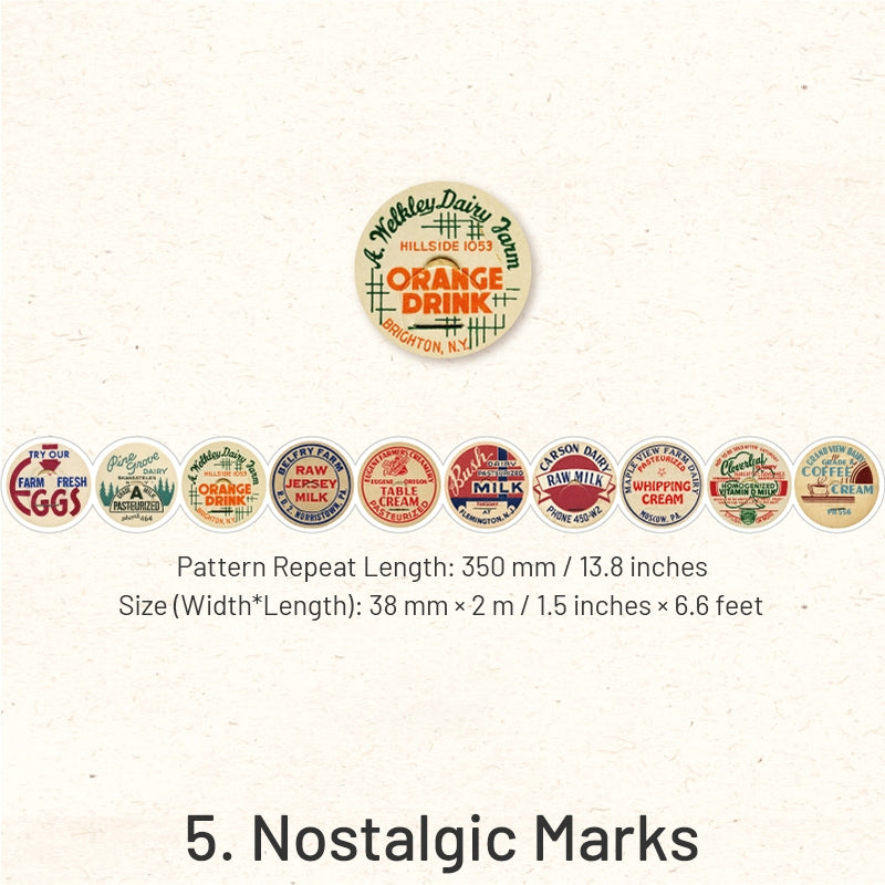 Reminiscence Series Vintage Washi Tape sku-5