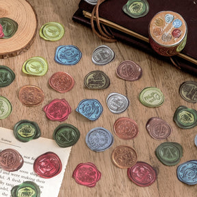 Retro Bazaar Irregular Shape Stickers - Petals, Wax Seals, Ribbons b3