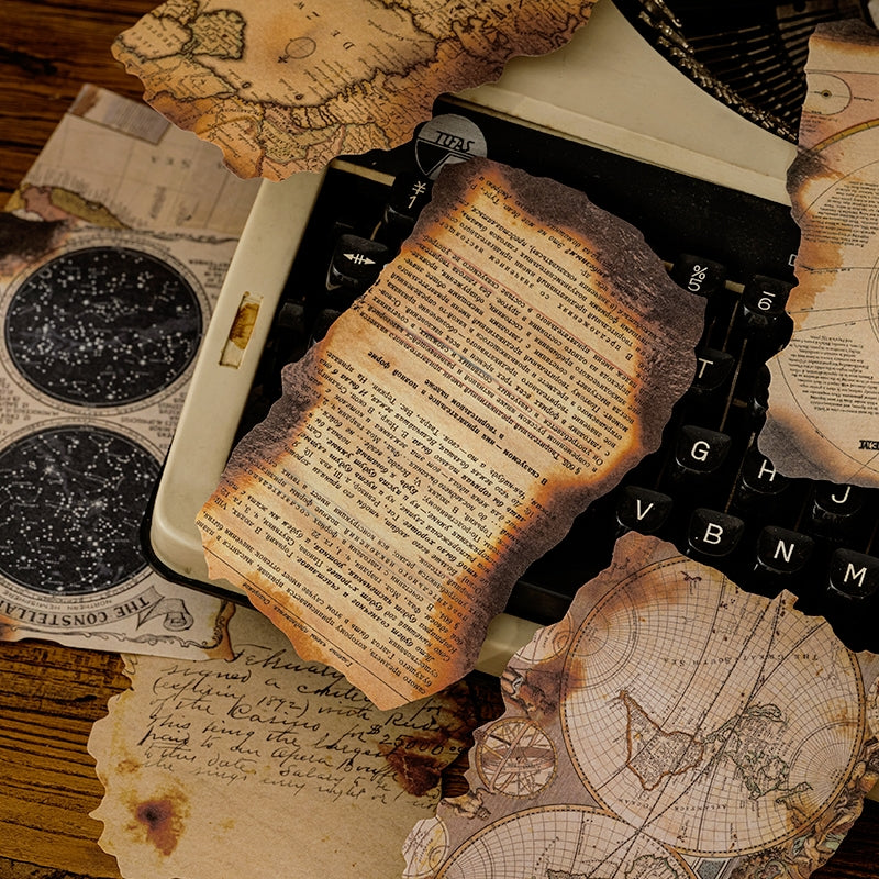 Retro Burnt Edge Scrapbook Paper b