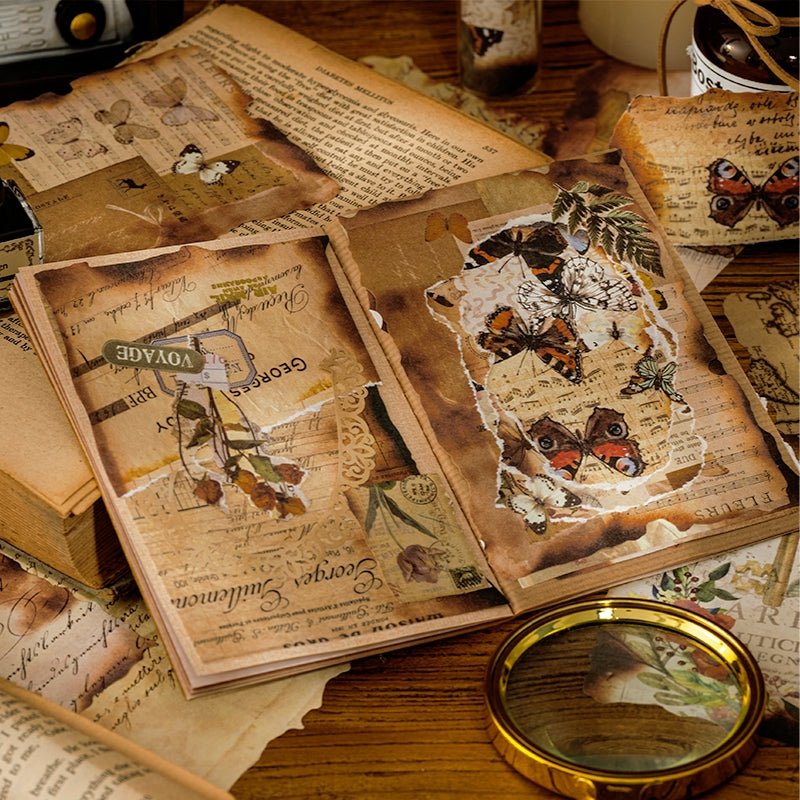 Retro Burnt Edge Scrapbook Paper b3