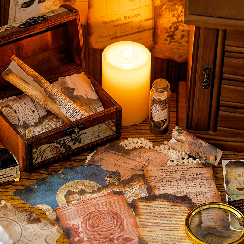 Retro Burnt Edge Scrapbook Paper b4