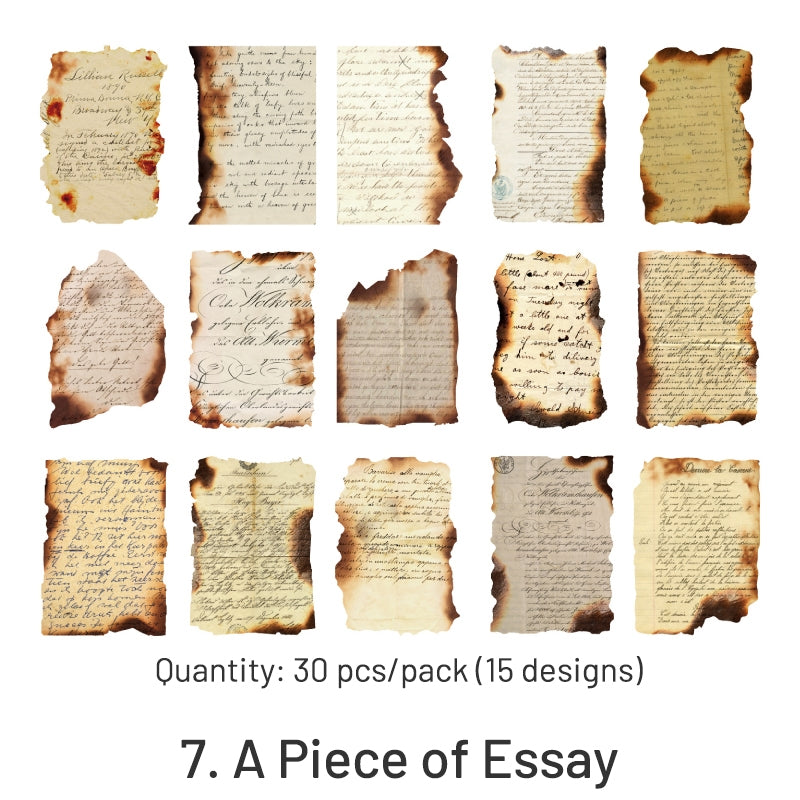 Retro Burnt Edge Scrapbook Paper sku-7