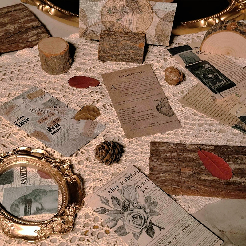 コラージュジャーナル*『』 おとぎ話のアンティークブックページスクラップブックペーパー