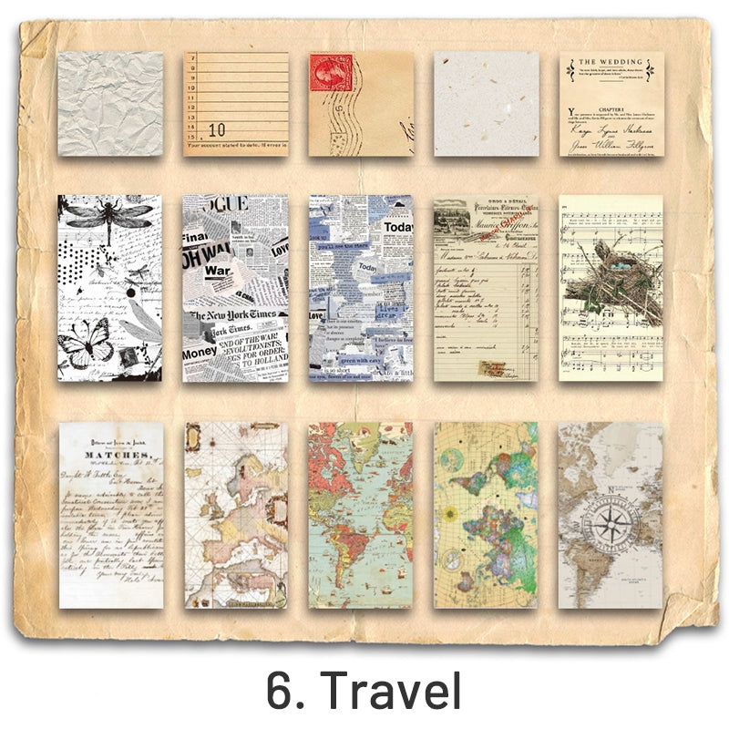 Retro Century Journal Collage Decorative Paper Pack sku-6