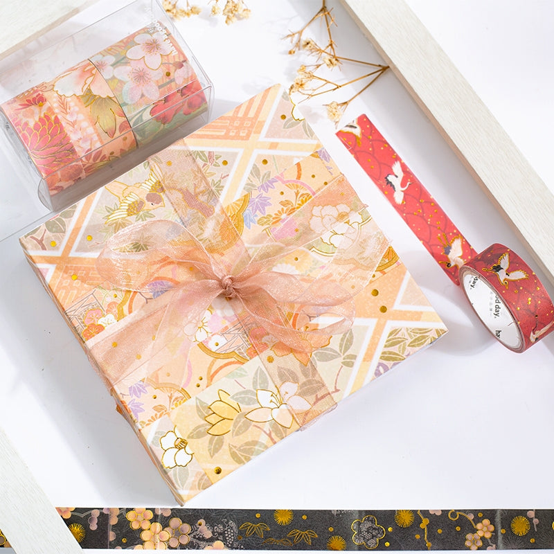 Retro Chinese Style Brocade Cloud Adhesive Washi Tape Set b