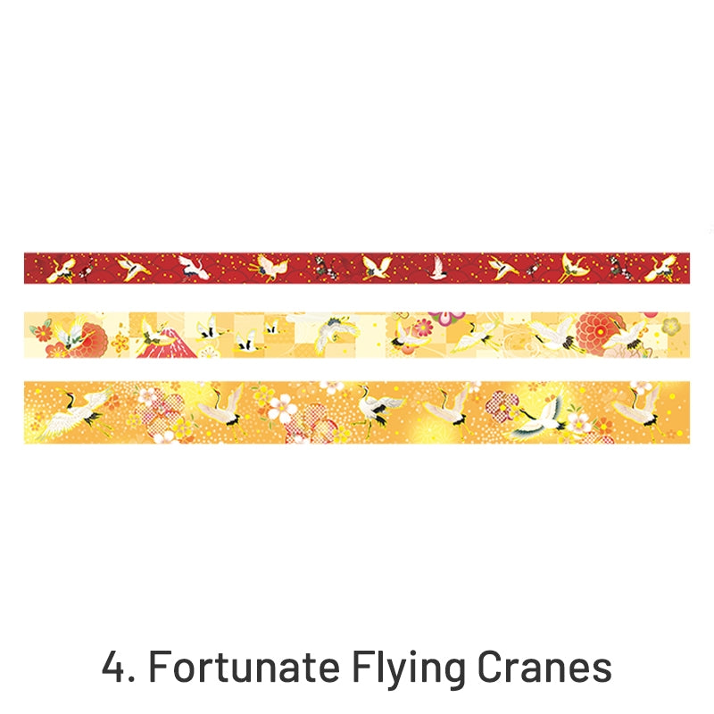 Retro Chinese Style Brocade Cloud Adhesive Washi Tape Set sku-4