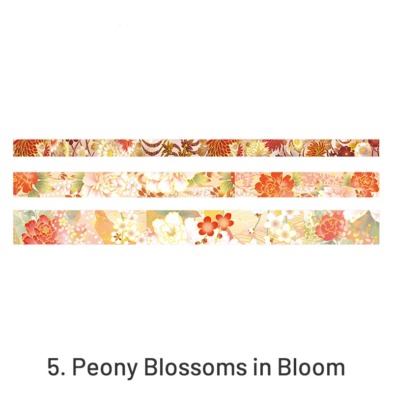 Retro Chinese Style Brocade Cloud Adhesive Washi Tape Set sku-5