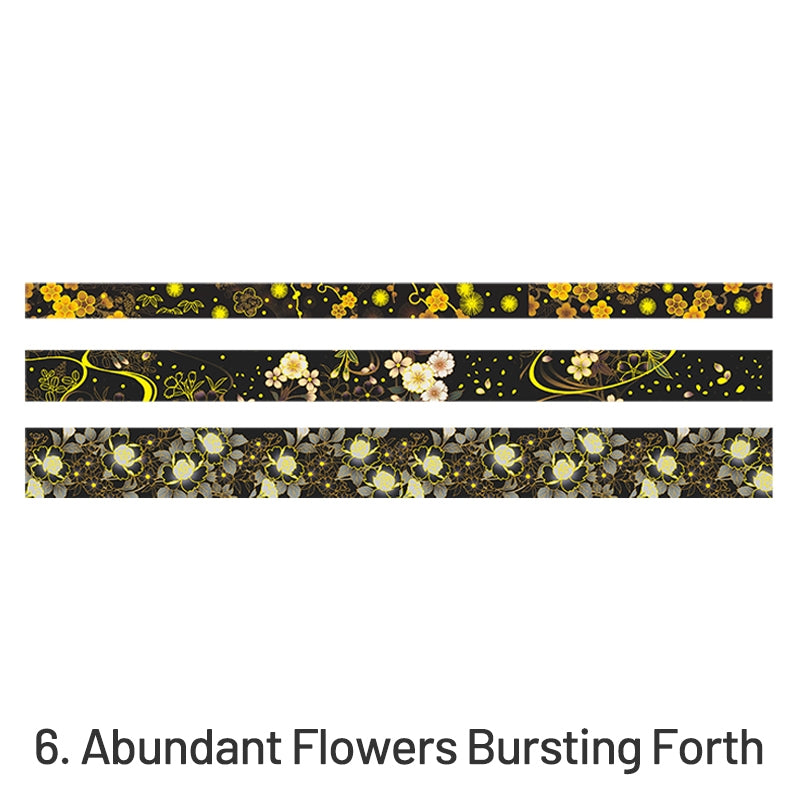 Retro Chinese Style Brocade Cloud Adhesive Washi Tape Set sku-6