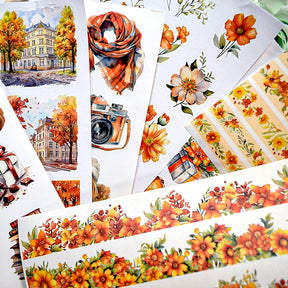 Retro Floral Lady Character Die-cut Sticker Book 温柔的晚枫5