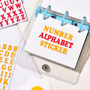 Retro Hot Stamping Numbers & Letters Stickers b4