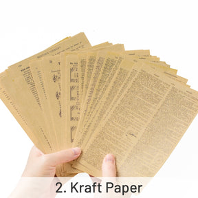 Retro Old Book Paper Scrapbook Paper sku-2