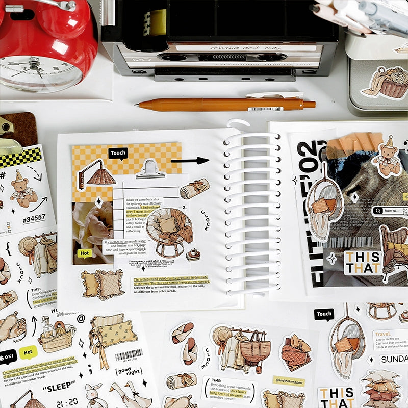 Retro Prologue Life Items Stickers - Food, Beddings, Clothes, Furniture b3