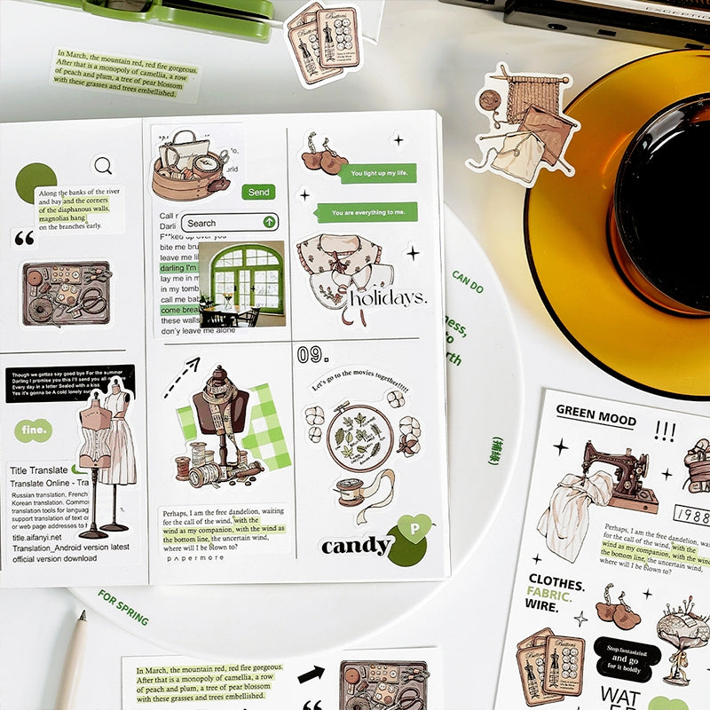 Retro Prologue Life Items Stickers - Food, Beddings, Clothes, Furniture b5