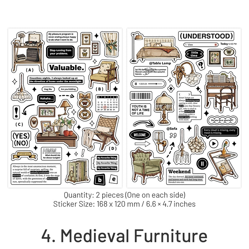 Retro Prologue Life Items Stickers - Food, Beddings, Clothes, Furniture sku-4