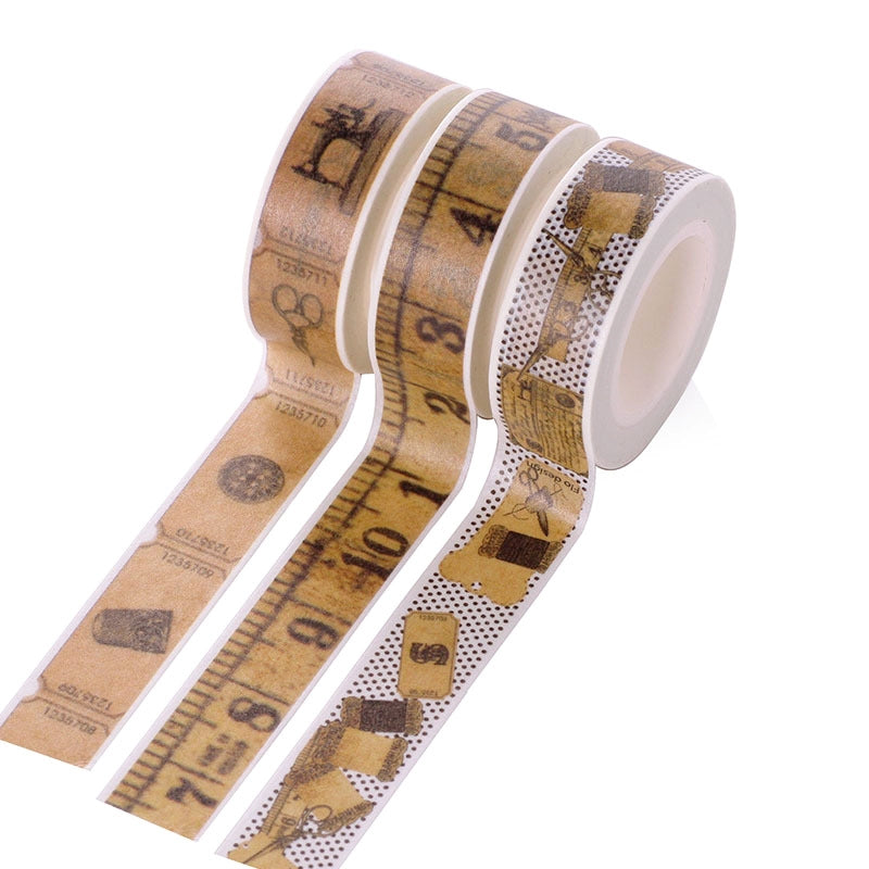 Retro Ruler Pattern Washi Tape a