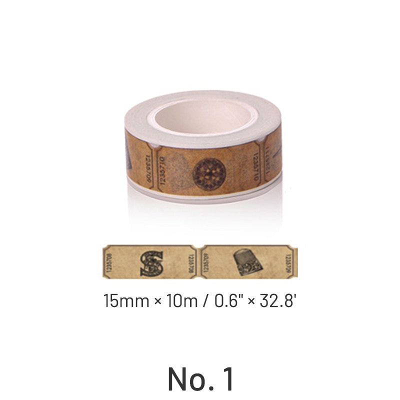 Retro Ruler Pattern Washi Tape sku-1