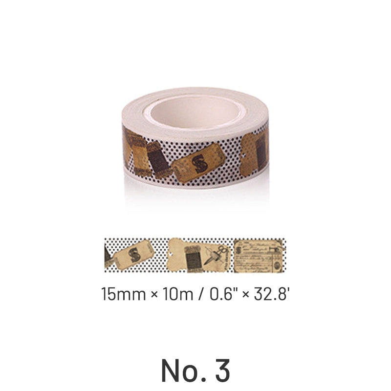 Retro Ruler Pattern Washi Tape sku-3