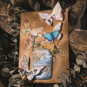 Retro Silhouette Stickers - Cat, Butterfly, Bird, Leaf, Flower b3