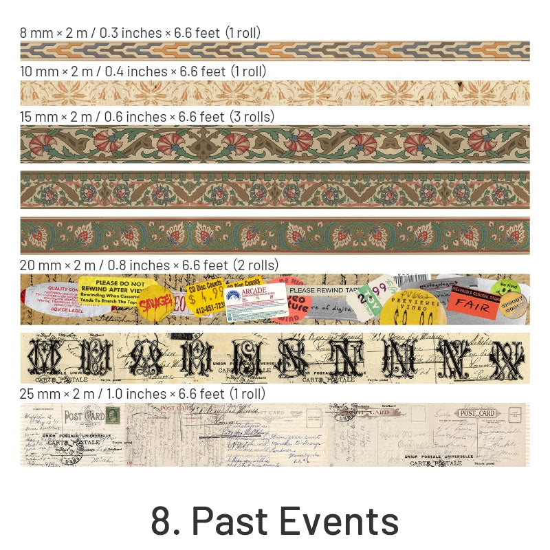Revisiting the Old Dream Series Vintage Washi Tape sku-8