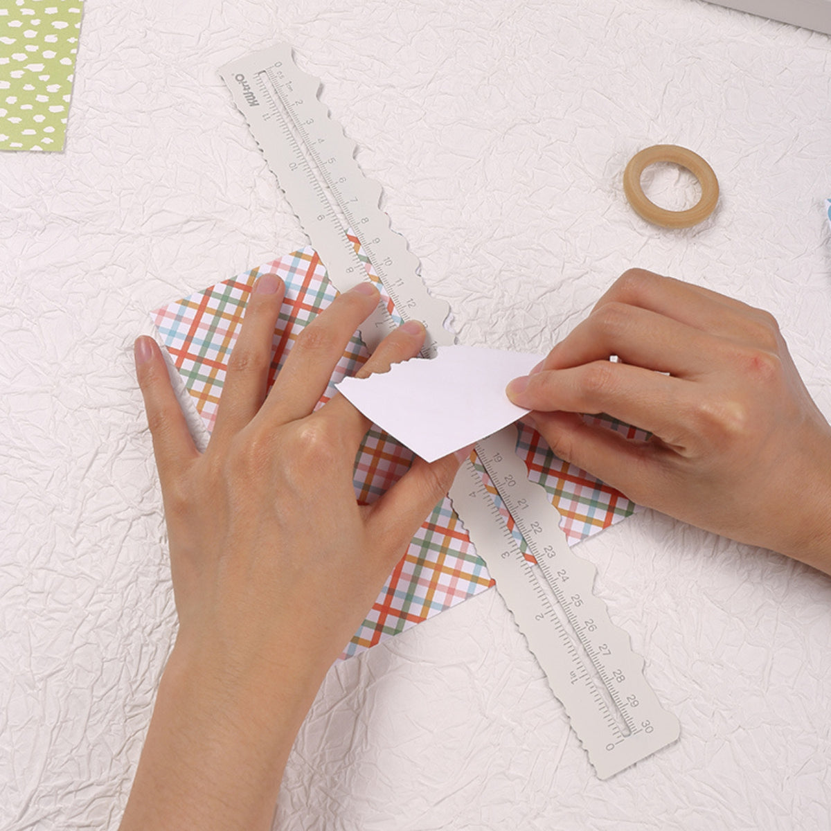 Ripping Ruler Rip Edge Ruler - Perfect Paper Tearing Guide Tool | Stamprints