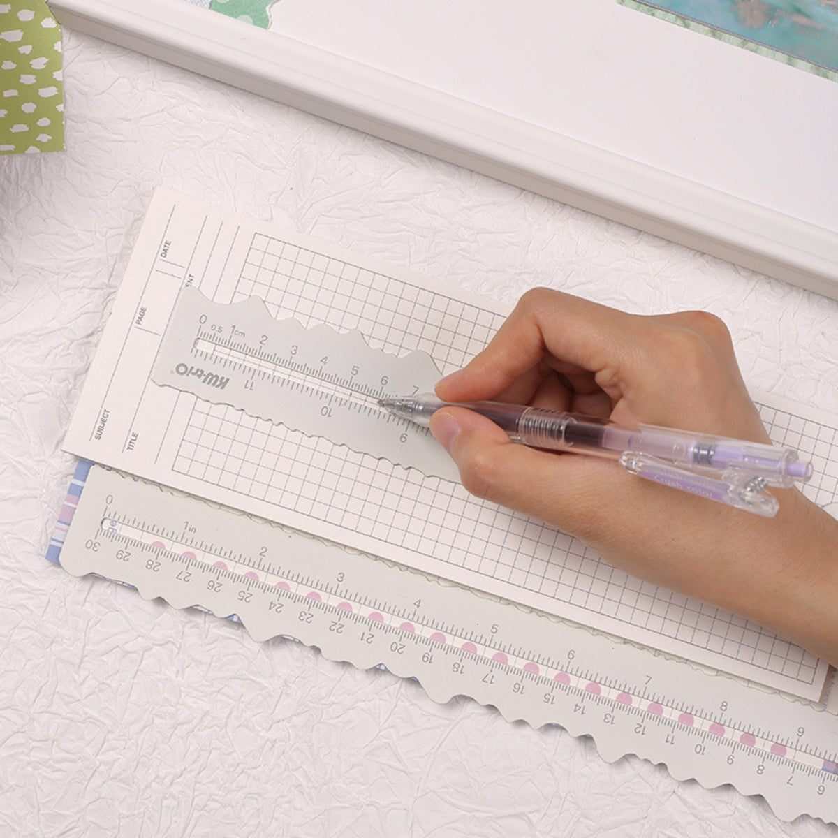 Ripping Ruler Rip Edge Ruler - Perfect Paper Tearing Guide Tool | Stamprints