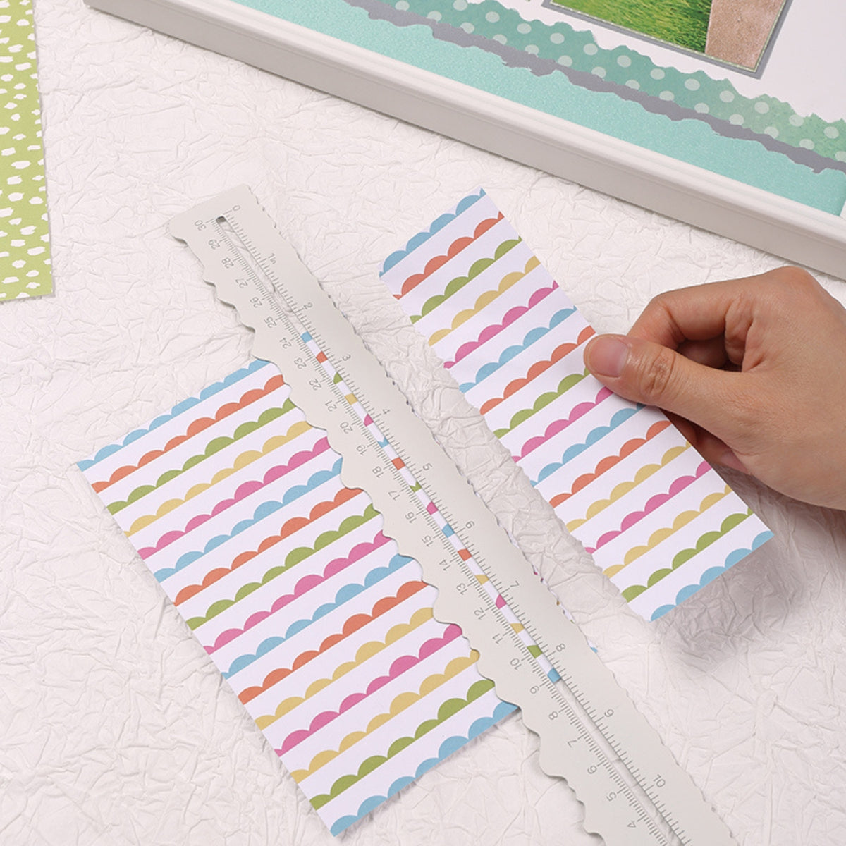 Ripping Ruler Rip Edge Ruler - Perfect Paper Tearing Guide Tool | Stamprints