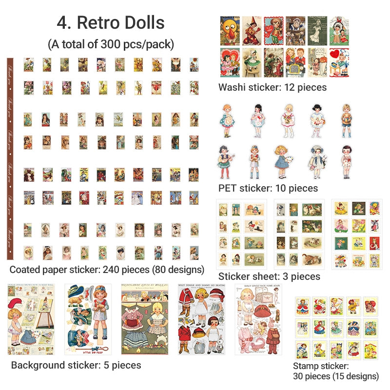 Road to Discovery Series Vintage Stamp Gift Boxed Stickers sku-4