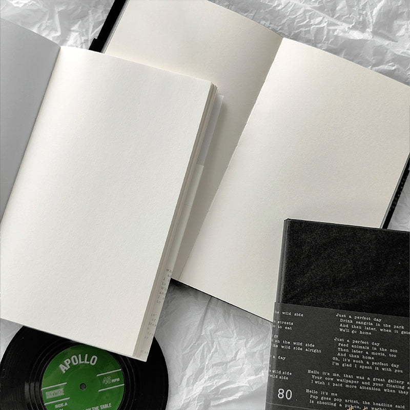 Rock Poet Series Simple Classic Black & White Journal Notebook c2