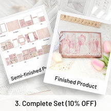 Romance Pink Wedding Junk Journal Booklet Folio & Add Ons Craft Kit 40