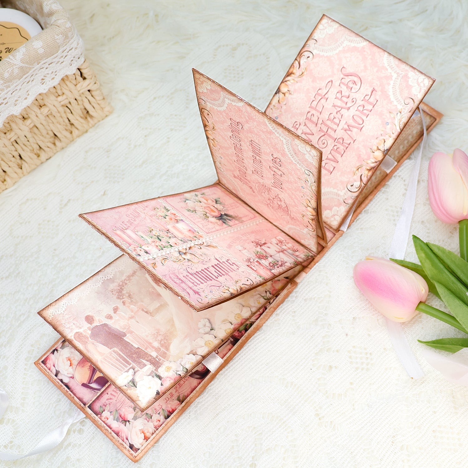 Romance Pink Wedding Junk Journal Booklet Folio & Add Ons Craft Kit Romance Pink Wedding Junk Journal Booklet Folio & Add Ons Craft Kit 002