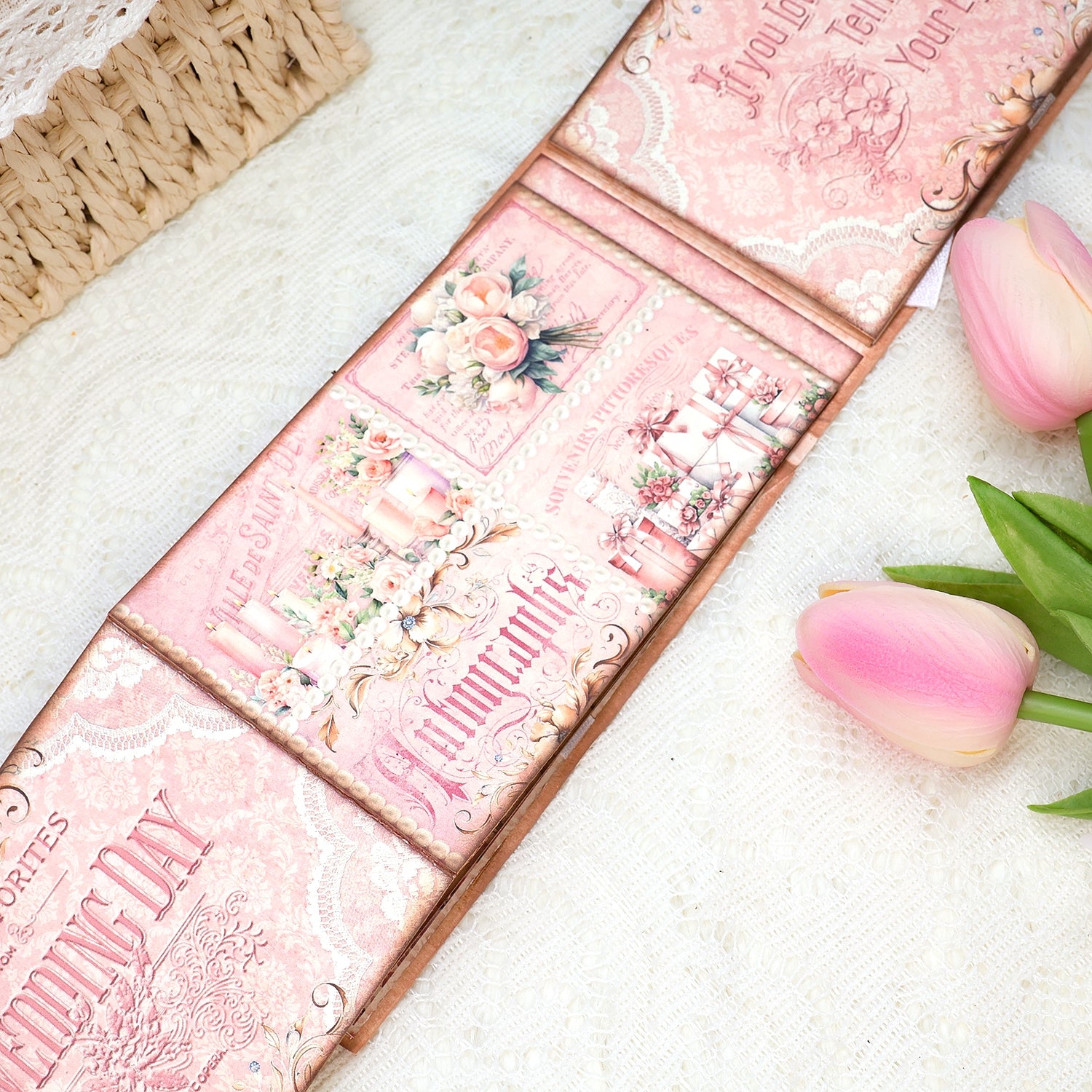 Romance Pink Wedding Junk Journal Booklet Folio & Add Ons Craft Kit Romance Pink Wedding Junk Journal Booklet Folio & Add Ons Craft Kit 004