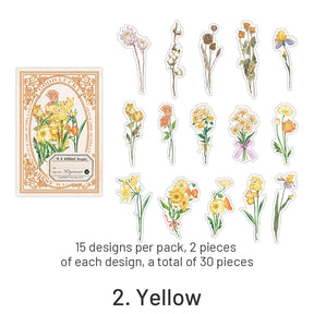 Romance Till Death Series Vintage Botanical Sticker Pack sku-2