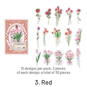 Romance Till Death Series Vintage Botanical Sticker Pack sku-3