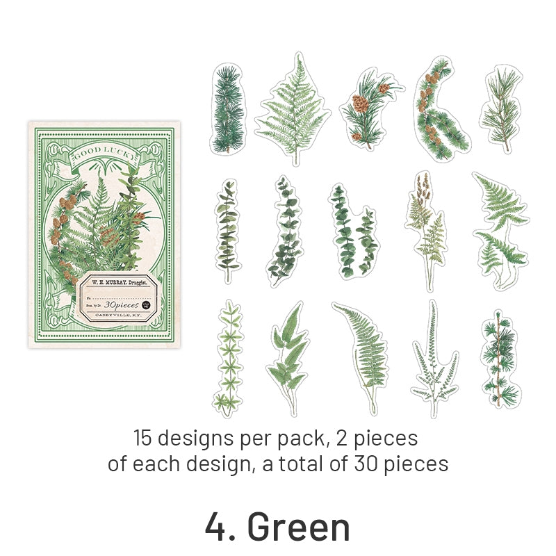 Romance Till Death Series Vintage Botanical Sticker Pack sku-4