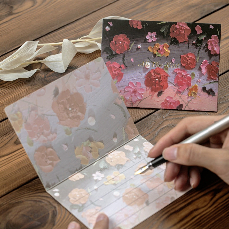 Romantic Healing Oil Painting Greeting Card b