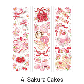 Romantic Pink Sakura Flower PET Stickers sku-4