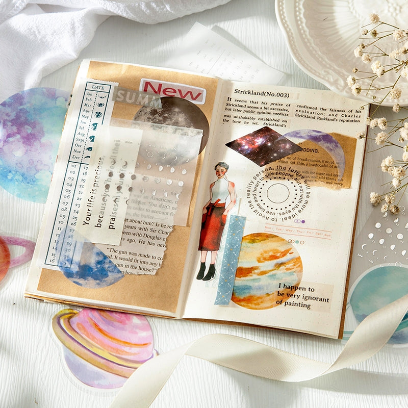 Romantic Planet Round PET Sticker Pack b5