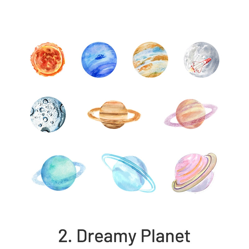 Romantic Planet Round PET Sticker Pack sku-2