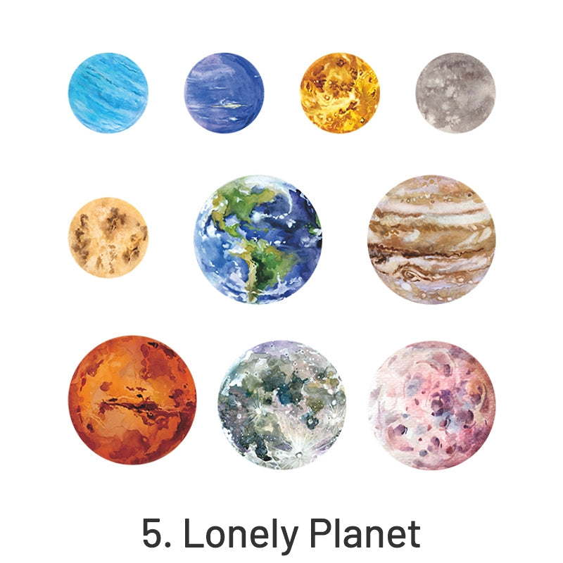 Romantic Planet Round PET Sticker Pack sku-5