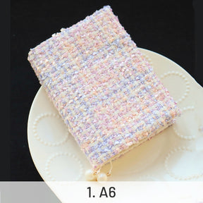 Romantic Taro Purple Handmade Fabric Cover A5 Journal Notebook  SKU-1