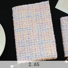 Romantic Taro Purple Handmade Fabric Cover A5 Journal Notebook  SKU-2