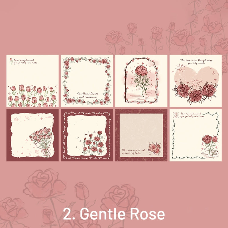 Rose & Cosmos Series Boxed Note Paper sku-2