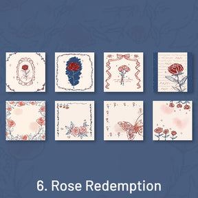 Rose & Cosmos Series Boxed Note Paper sku-6