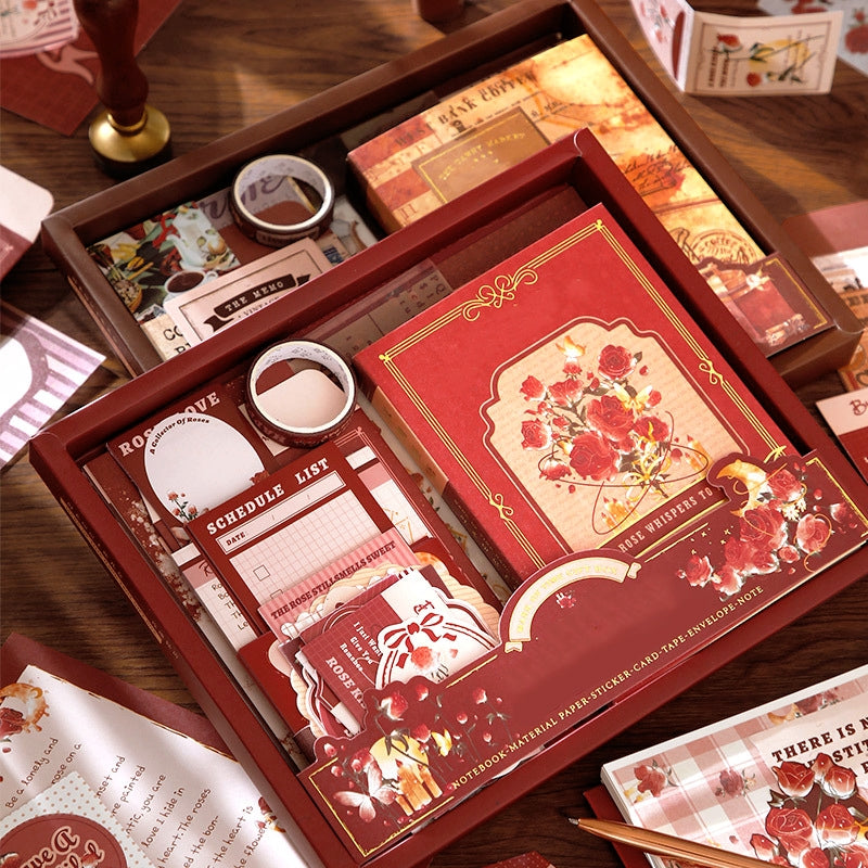 Rose and Coffee Journal Gift Box Set a