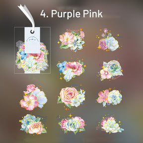 Rose Flower-themed PET Decorative Stickers sku-4