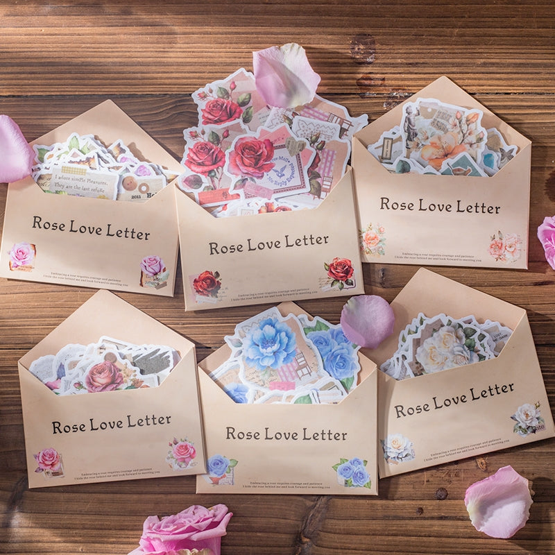 Rose Love Letter Washi Stickers a