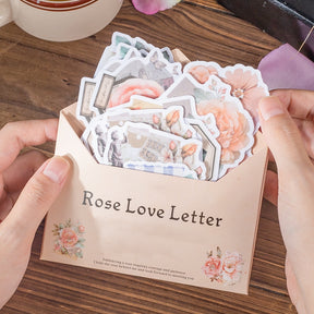 Rose Love Letter Washi Stickers b1