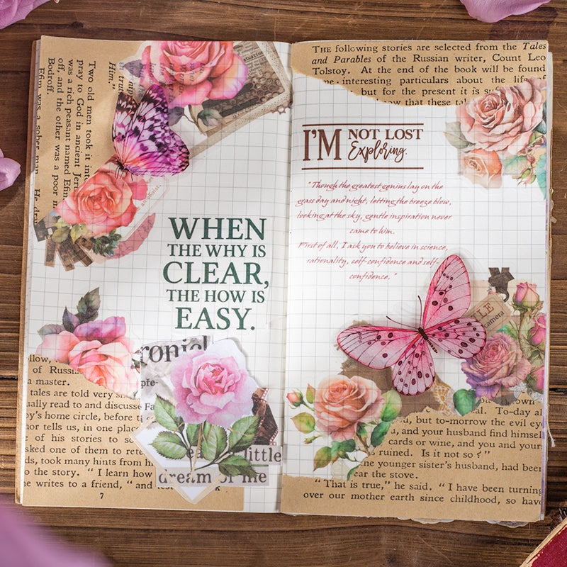 Rose Love Letter Washi Stickers b4