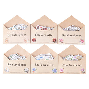 Rose Love Letter Washi Stickers b6