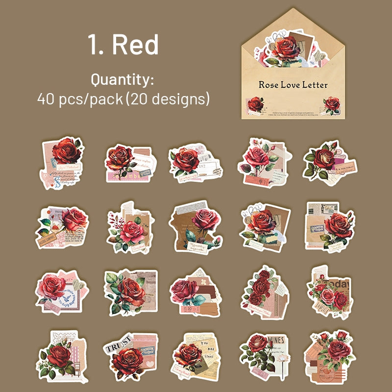 Rose Love Letter Washi Stickers sku-1